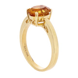 14k Yellow Gold Citrine Solitaire Engagement Promise Ring Size 6.75