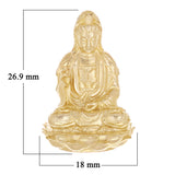 10k Yellow Gold Sitting Tibetan Buddhist Buddha Charm Pendant 1.1" 4.8 grams