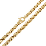 14k Yellow Gold Solid Handmade Bullet Link Necklace 20" 5.5mm 59 grams - 20" 59 grams
