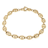 10k Yellow Gold Solid Gucci Mariner Link Chain Bracelet 7" 8.8mm 24 grams - 7"