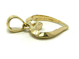 14k Yellow Gold High Polished Open Heart Classic Charm Pendant 1.4 grams