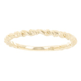 14k Yellow Gold Twisted Rope Stackable Ring 1.6 grams Size 6.75 - Yellow