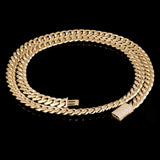 14k Yellow Gold Miami Cuban Chain Necklace with Diamonds Box Clasp 26" 9.2mm 151.1g
