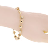 Italian 14k Yellow Gold Miraculous Medal Charm Rosary Bracelet 8" 7mm 6 grams