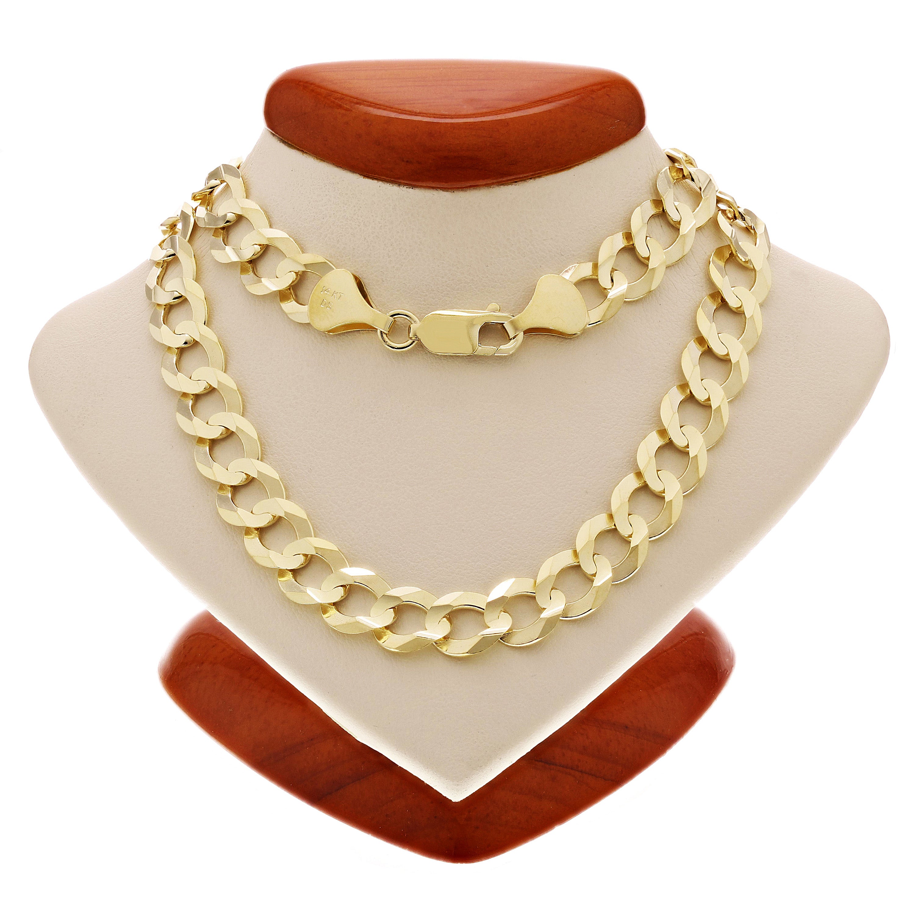 Italian 14k Yellow Gold Curb Link Chain Necklace 20" 8.5mm 30.7 grams - 20"