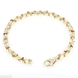 14k Yellow Gold Solid Handmade Bullet Style Link Chain Bracelet 7" 6mm 25.2grams - Yellow,7" 25.2 grams