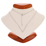 14k White Gold Diamond V Arrow Charm Pendant Necklace Adjustable 16"-22"