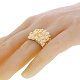 Men's 10k Yellow Gold Solid Chunky Nugget Ring Size 7.5    18.3mm 11.3 grams - Ring Size 7.5 11.3 grams