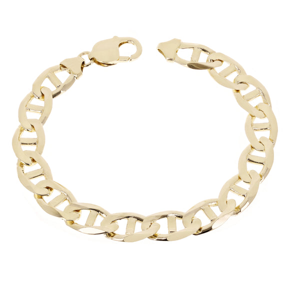 10k Yellow Gold Concave Mariner Gucci Chain Bracelet 8.5