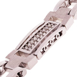 Men's 14k White Gold 1.49ctw Diamond Watch Link Bracelet 8" 9.8mm 38 grams - White  8"  9.8mm  1.49ctw  38grams