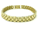 10k Yellow Gold Watch Link Bracelet Adjustable 7.25"-7.75" 8.5mm 18.8 grams - Yellow,7.75" 18.8 grams