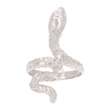 14k Yellow White or Rose Gold Diamond Cut Wrap Around Snake Ring Sizes 6.25-13