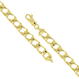 10k Yellow Gold Solid Flat Cuban Link Chain Necklace 24" 6.3mm 33 grams - Yellow,24"