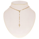 Italian 14k Yellow Gold Miraculous Medal Rosary Chain Necklace 24" 3mm 7.7 grams