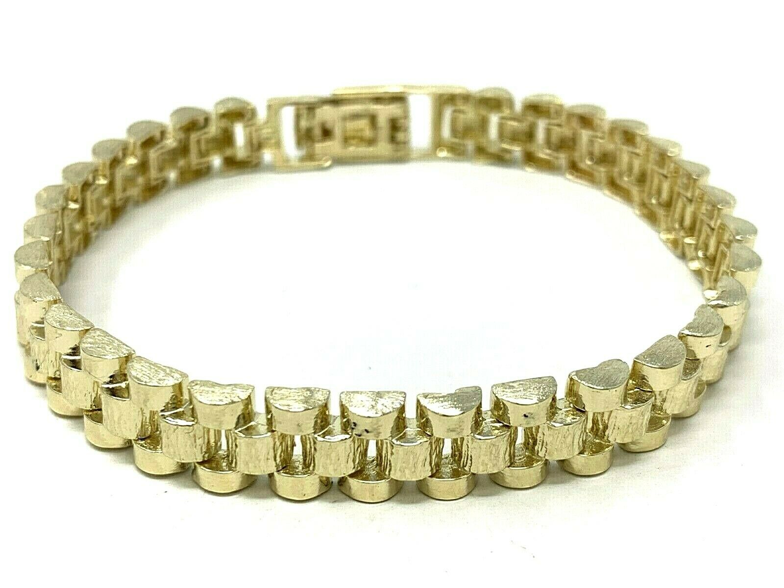 10k Yellow Gold Watch Link Bracelet Adjustable 7.25"-7.75" 8.5mm 18.8 grams - Yellow,7.75" 18.8 grams