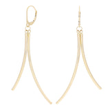 Italian 14k Yellow Gold Polished Infinity Dangle Earrings 2.7"