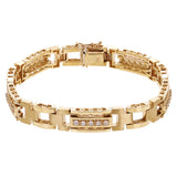 Men's 14k White Gold Diamond Watch Link Bracelet