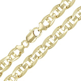 10k Yellow Gold Concave Mariner Gucci Chain Necklace 20" -26" 10mm
