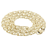 10k Yellow Gold Concave Mariner Gucci Chain Necklace 20" -26" 10mm