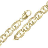 14k Yellow Gold Concave Mariner Gucci Chain Bracelet 7.5" 10mm 25 grams