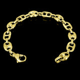 14k Yellow Gold Solid Gucci Puffy Mariner Link Chain Bracelet 7" 10.7mm 37.9gram - Yellow,7"