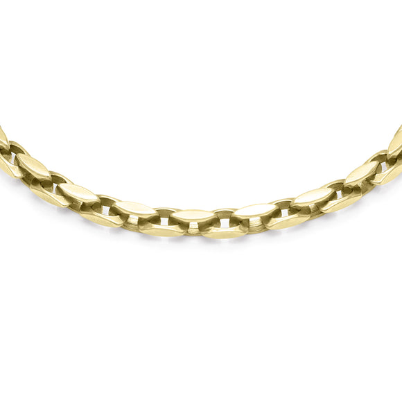 14k Yellow Gold Handmade Fashion Link Bracelet 7