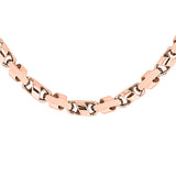 14k Rose Gold Handmade Link Bracelet 8" 4.5mm 13.8 grams - Rose,8"