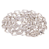 14k White Gold Handmade Fashion Link Necklace 20" 5.5mm 41 grams