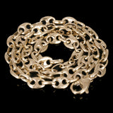 14k Yellow Gold Solid  Mariner Anchor Link Chain Necklace 20" - 28" 6.4mm