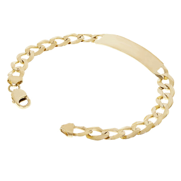 10K Yellow Gold Cuban Curb Chain Bracelet/Anklet – 10 Inch 2.5mm – Women's Italy Made