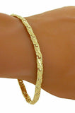 10k Yellow Gold Nugget Bracelet 8"- 8.5" 4.75mm 9.3 grams - 8.5"