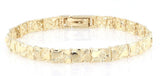 10k Yellow Gold Nugget Bracelet Adjustable 8-8.5" 7mm 15.1 grams