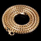 Italian 14k Yellow Gold Solid Diamond Cut Franco Chain Necklace 18" 3mm 21.5 grams - 18" 21.5 grams