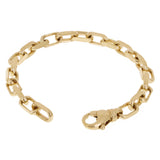 10k Yellow Gold Solid Handmade Rectangle Link Chain Bracelet 7" 5.5mm 15.8 grams - 7" 15.8 grams