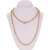 10k Rose Gold Handmade Fashion Link Chain Necklace 20" 4.5mm 33 grams - Rose,20"