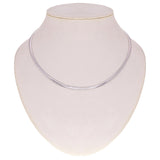 Women's Italian 14k White Gold Omega Necklace Choker 18" 4mm 29.7 grams - 29.7 grams