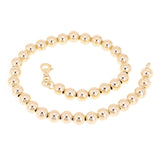 Italian 14k Yellow Gold Ball Beads Bracelet 7.75" 5mm 3.6 grams - Large