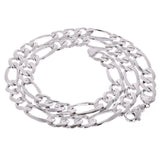 Men's 10k Yellow or White Gold Figaro Chain Necklace Solid Heavy Link 12mm Various Lengths
