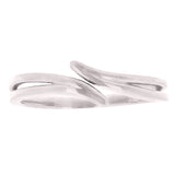 14k White Gold Stackable Bypass Ring 2.4 grams Size 5.5 - White