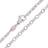 10k White Gold Handmade Fashion Link Necklace 21" 4mm 23.1grams