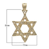 14k Yellow Gold Jewish Star of David Religious Charm Pendant 1.8 grams - Yellow