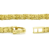 14k Yellow Gold Solid Nugget Bracelet 7 - 7.5" 7mm 15 grams