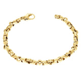 14k Yellow Gold Handmade Solid Link Bracelet 7" 4.8mm 17.1 grams - Yellow,7"