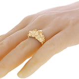 10k Yellow Gold Solid Chunky Nugget Ring Size 7.5 - 12mm 5 grams - Ring Size 7.5