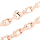 14k Rose Gold Handmade Fashion Link Necklace 30" 7.94mm - Rose,30"