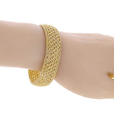 Italian 14k Yellow Gold Multi Strand Rope Chain Bracelet 7.5" 15mm 13.7 grams - 15mm