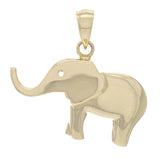 14k Yellow Gold High Polish Good Luck Charm 3D Elephant Pendant 4.1 grams - Yellow