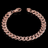 10k Rose Gold Solid Heavy Miami Cuban Chain Bracelet 7.5" 10mm 44.5 grams - Rose,7.5"