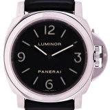 Panerai Men's Luminor Base Acciaio Manual Wind Black Rubber Strap