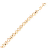 Italian 14k Yellow Gold Ball Beads Bracelet 7.75" 5mm 3.6 grams - Large